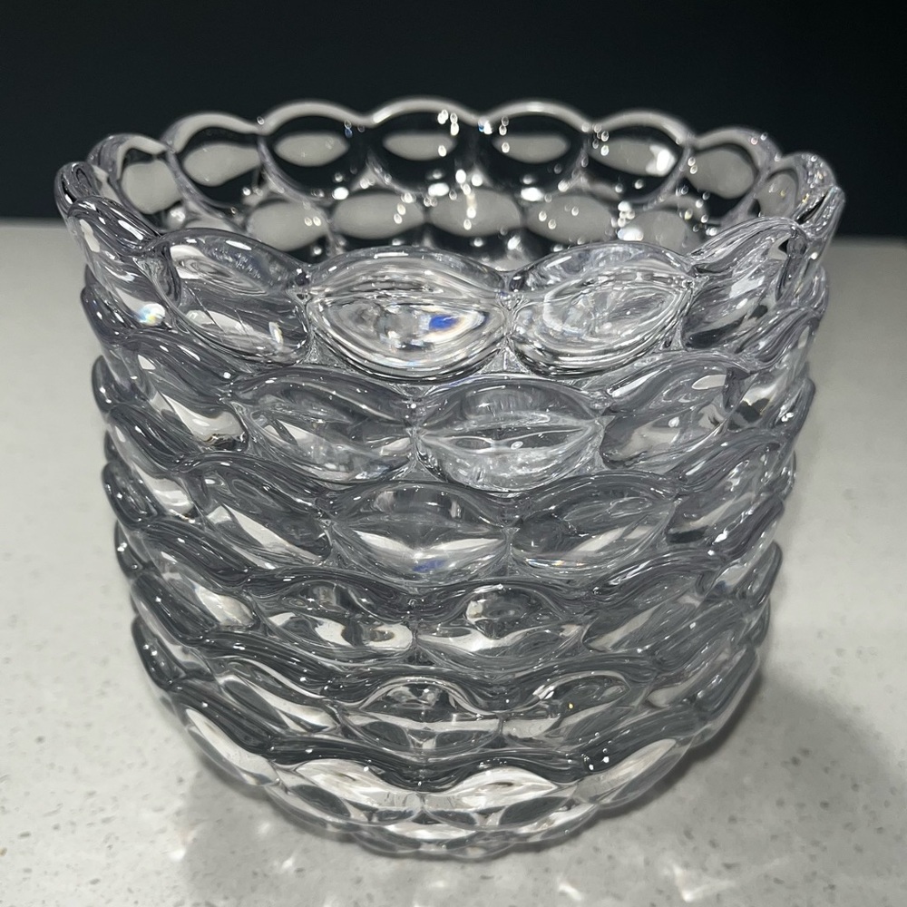 6X Studio Nova Bubble Glass Dessert Bowls x6 set. Made in Japan. Vintage